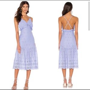 Majorelle Isla Midi Dress in Periwinkle Blue